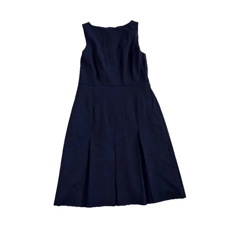 J.Crew Italian Double Face Cashmere Tollegno 1900 Navy Blue Dress Size 6 EUC